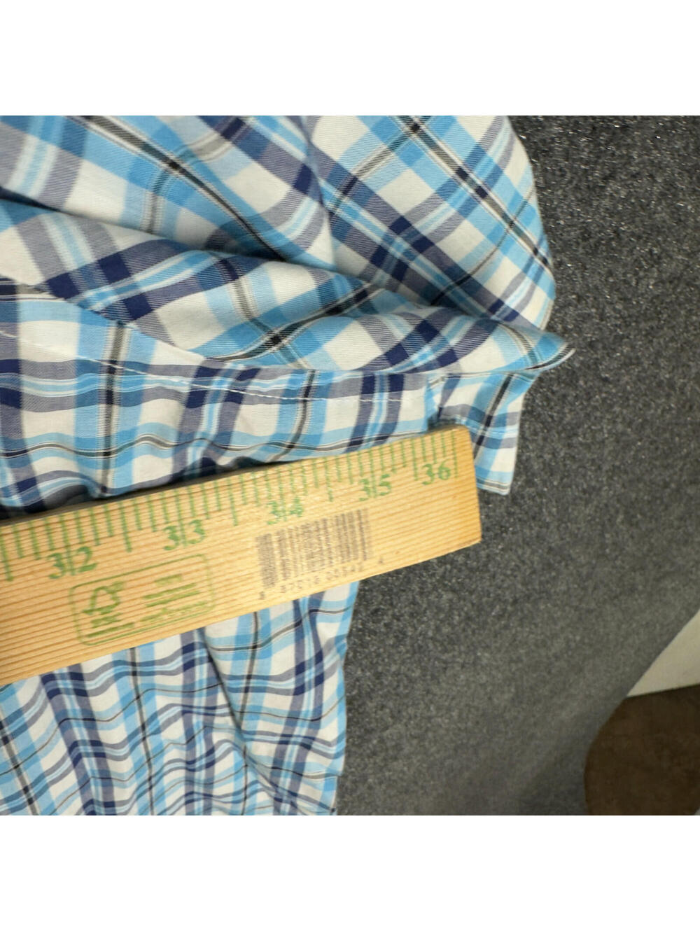 Harbor Bay Shirt Men 6XL Big Blue Plaid Button Up Collared Short Sleeve Pockets - Picture 3 of 7